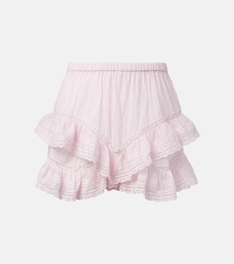 Geana lace-trimmed cotton shorts | Marant Etoile