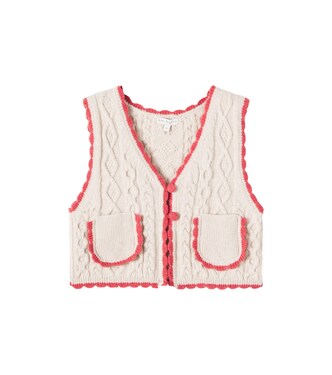 Sienna cable-knit wool-blend vest | Bebe Organic