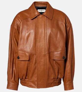 Oversized leather bomber jacket | Saint Laurent