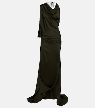 Draped crêpe satin gown | Victoria Beckham