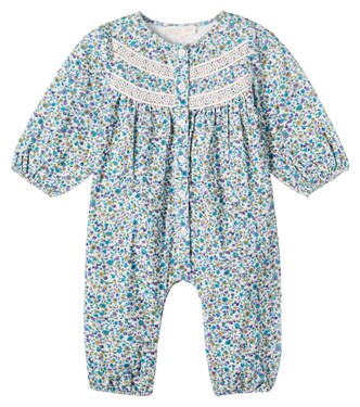 Baby Floral cotton corduroy onesie | Louise Misha