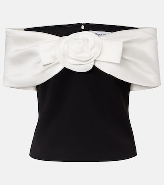 Off-Shoulder-Top aus Crêpe | Self-Portrait