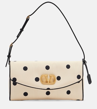 Sac DeVain Small en satin à pois | Valentino Garavani