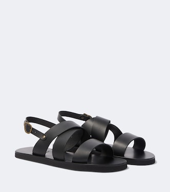 Miltos皮革露跟凉鞋 | Ancient Greek Sandals
