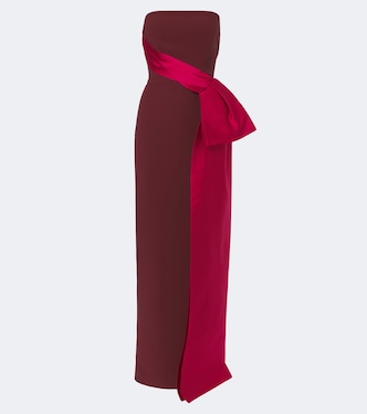 Draped crêpe bustier gown | Roland Mouret