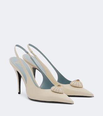 Cœur Royal leather slingback pumps | Valentino Garavani