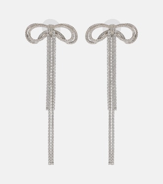 Bow crystal-embellished earrings | Self-Portrait