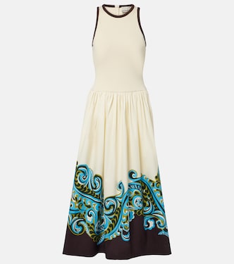 Natalia printed cotton midi dress | Alémais