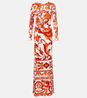 Majolica organza maxi dress | Dolce&Gabbana