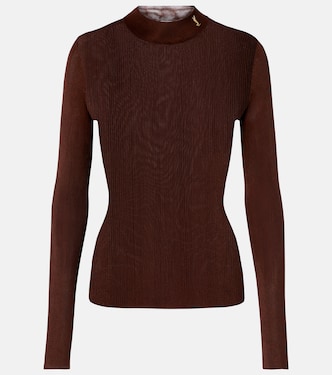Ribbed-knit silk sweater | Saint Laurent