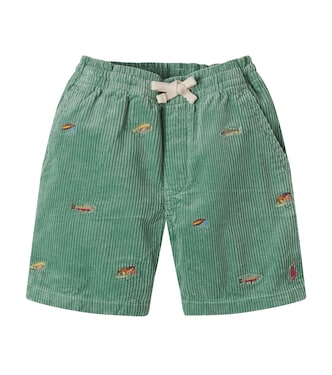 Shorts de pana de algodón bordados | Polo Ralph Lauren Kids