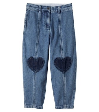Patch-appliqué barrel-leg jeans | Stella McCartney Kids