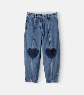 贴片贴花缀饰桶形牛仔裤 | Stella McCartney Kids