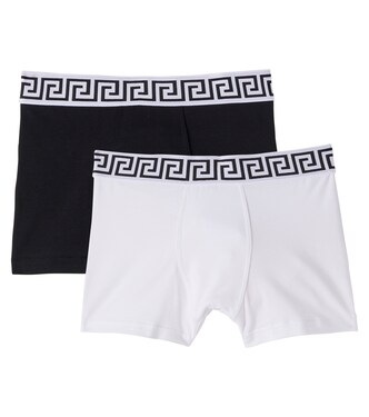 Set of 2 cotton-blend jersey briefs | Versace Kids