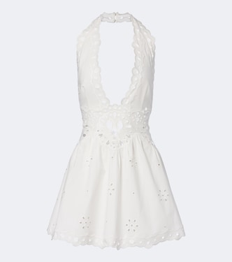 Broderie anglaise cotton-blend minidress | Retrofête