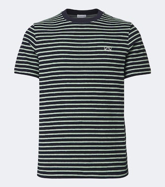 Striped cotton-blend terry T-shirt | Loewe