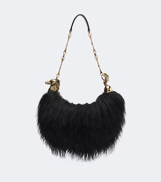 Chain Horse Large shearling shoulder bag | Chloé