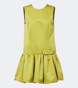 Bow-detail satin minidress | Plan C