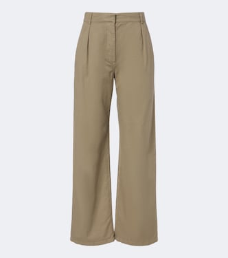 Pantalones anchos Adler de algodón y cachemir | The Row
