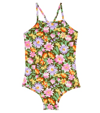 Trout floral printed swimsuit | The Animals Observatory
