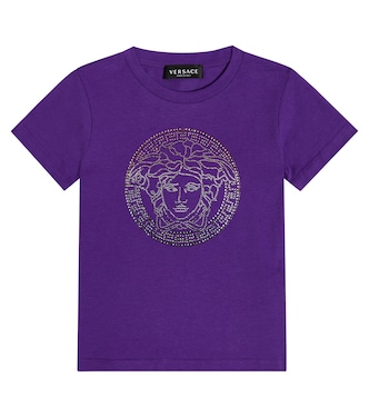 Medusa embellished cotton jersey T-shirt | Versace Kids