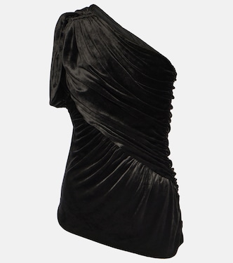 Lilies One-Shoulder-Top Amira aus Samt | Rick Owens