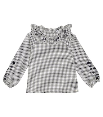 Embroidered checked blouse | Tartine et Chocolat