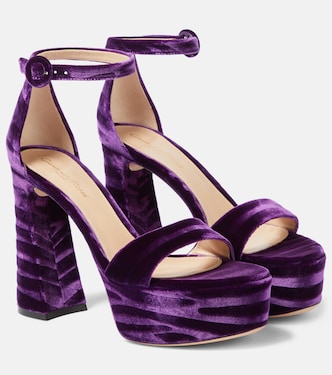 Holly velvet platform sandals | Gianvito Rossi