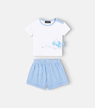 Bébé – Set t-shirt et short en coton | Monnalisa