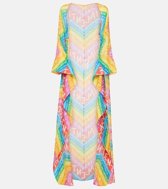 Logo cotton-blend beach cover-up | Valentino