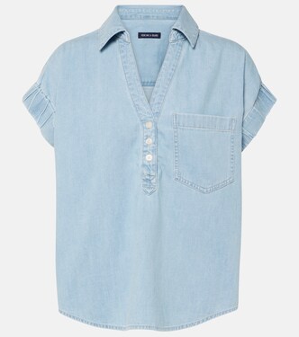 Almera cotton chambray top | Veronica Beard