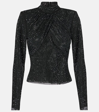 Embellished mesh top | Self-Portrait