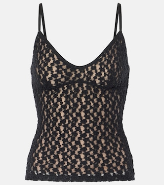 Floral sheer smocked lace camisole | Vince