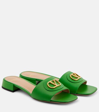 VLogo Signature leather slides | Valentino Garavani