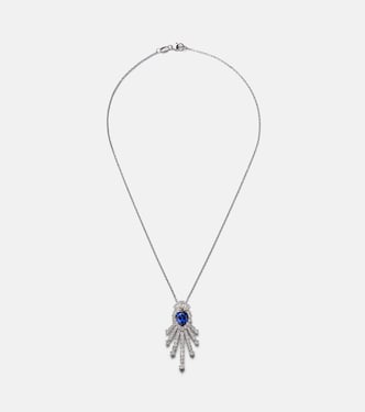 Reign Supreme 18kt white gold necklace with sapphire and diamonds | Yeprem