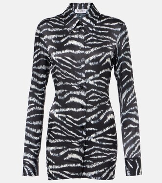Zebra-print satin shirt | The Attico