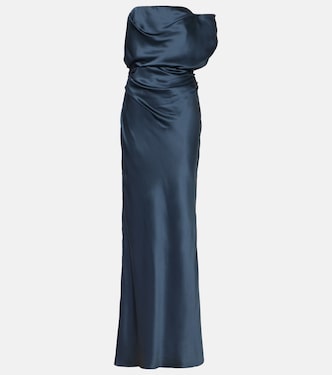 Draped silk satin gown | The Sei