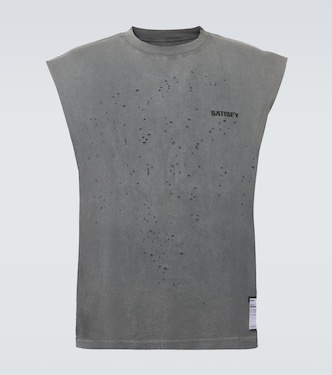 MothTech Muscle distressed cotton T-shirt | Satisfy