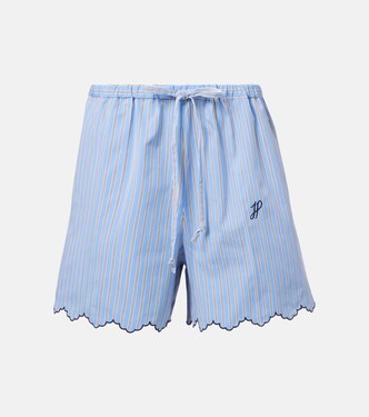 Scalloped cotton poplin shorts | Patou