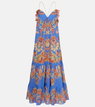 Printed open-back cotton voile maxi dress | Etro