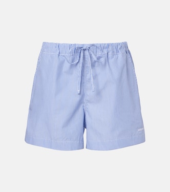 Striped cotton poplin shorts | Hunza G