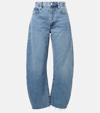 Bubble Crop high-rise barrel-leg jeans | Frame