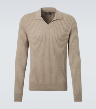 Ribbed-knit cashmere polo sweater | Loro Piana