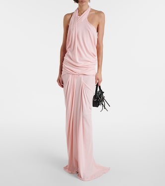 Draped cotton-blend jersey maxi dress in pink - Entire Studios | Mytheresa