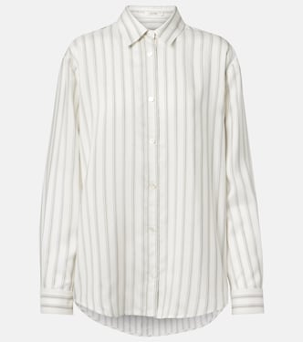 Eirlys striped silk poplin shirt | The Row