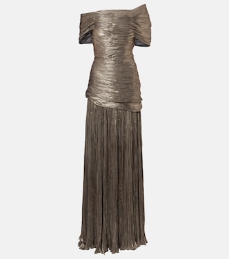 Ruched asymmetric gown | Marmar Halim