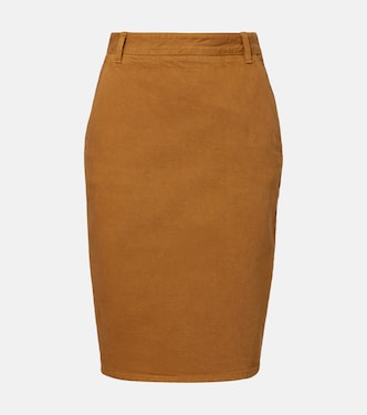Cotton pencil skirt | Saint Laurent