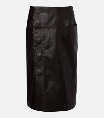 Leather midi skirt | Lemaire