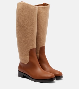Stiefel Cavaliere aus Wolle und Leder | Max Mara