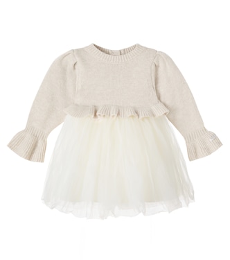 Baby Paulien wool and cotton-blend dress | Donsje